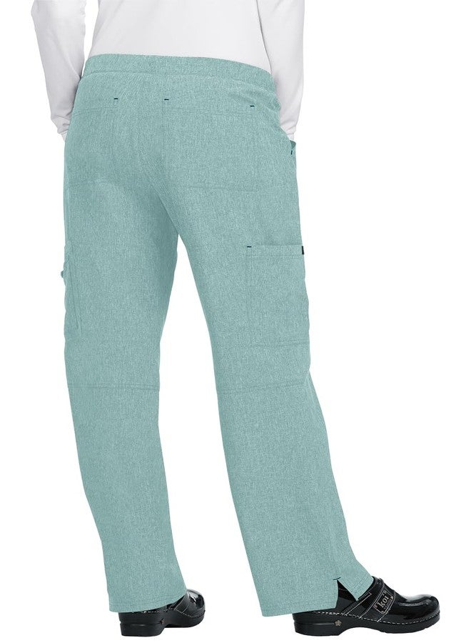 KOI Basics Holly Women's 8-Pocket Stretch Cargo Scrub Pants Heather Sage Medium - Image 2